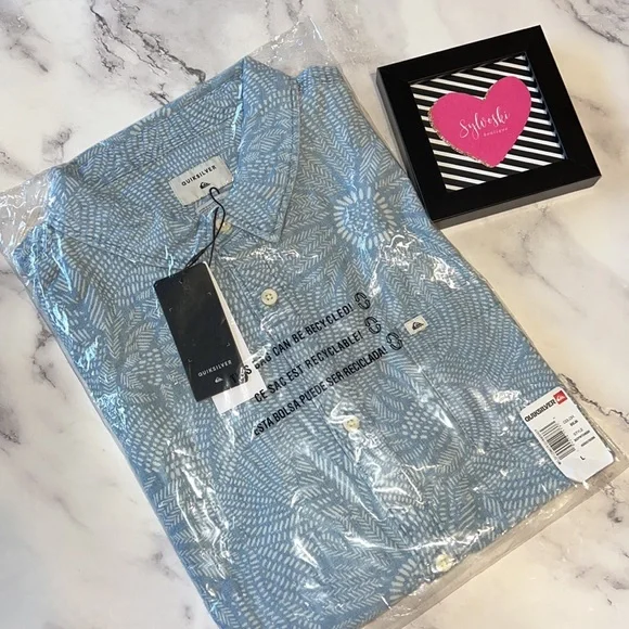 🌴Quiksilver Mens Wild Flower Shirt NWT - Picture 5 of 5